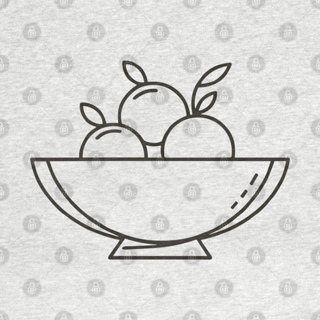 Line art of a fruit bowl by design/you/love